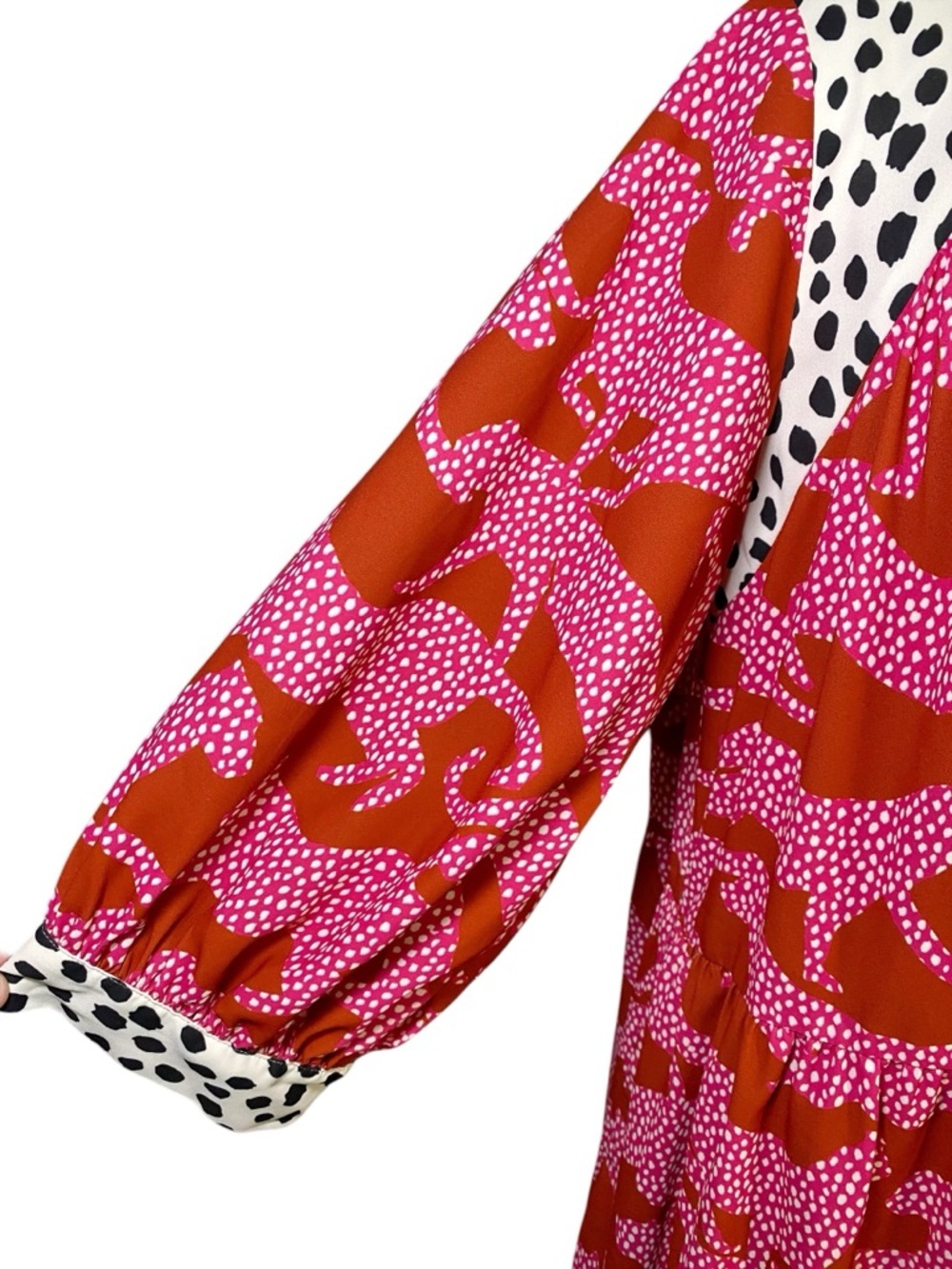 CROSBY by Mollie Burch Talulah Maxi Long Sleeve Dress in "Jumping Jags" NWT - Picture 5 of 16